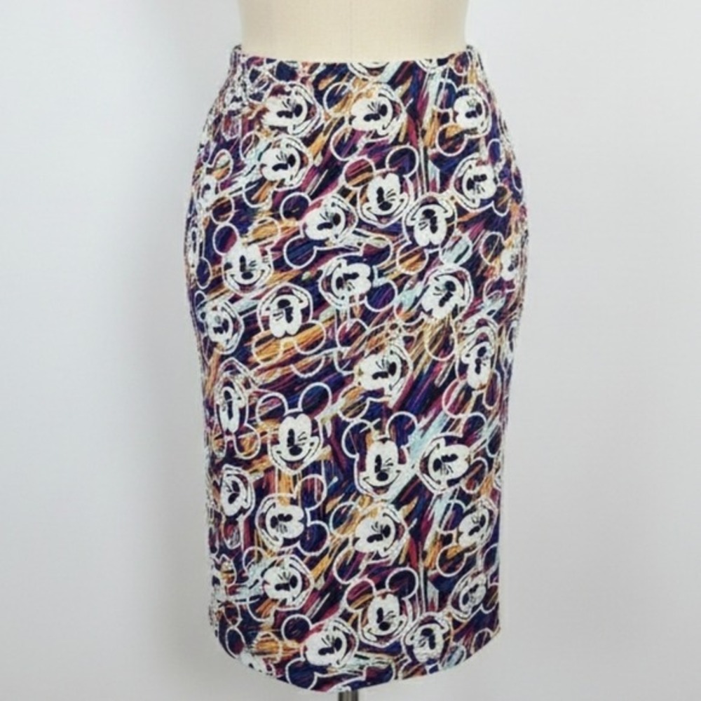 LuLaRoe Cassie Pencil Skirt with Disney Mickey Mouse Print Woman's XS